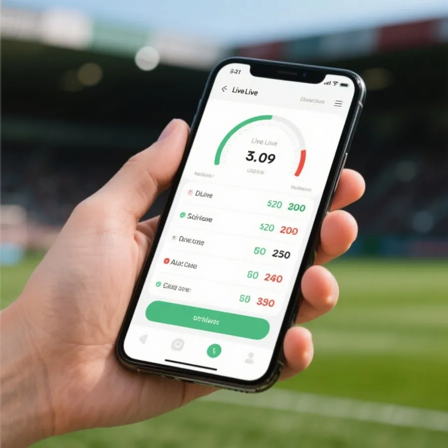 滚球赔率与比赛数据示意图